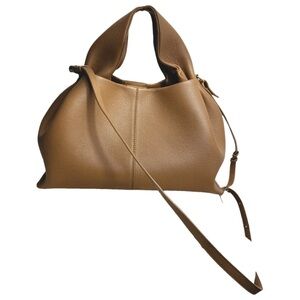 Polene Tan Leather Shoulder Bag